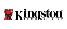 Kingston Technology logo with red head icon and black text.